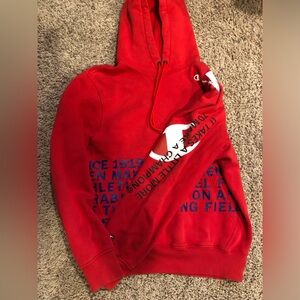 Red champion hoodie